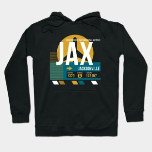 Vintage Jacksonville JAX Airport Code Travel Day Retro Air Travel Hoodie